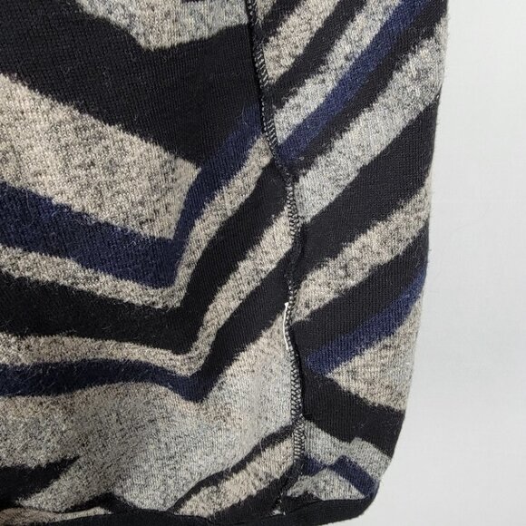 Lucky Brand Intarsia Draped Geometric Open Front Cardigan Womens Size Medium - Picture 10 of 11